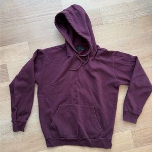 Zara Burgundy/Maroon Hoodie | Classic Fit - Large